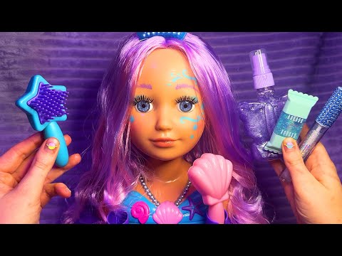 ASMR New Mermaid Mannequin (Makeup and Hairplay)