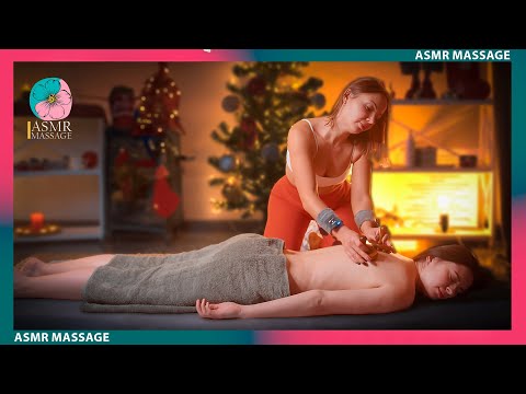 Anna as a Model 🤩 Special Christmas ASMR Back Massage by Lina
