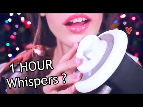 1 Hour ASMR Up-Close Breathy Unintelligible Whispers for SLEEP 😴 Low Light 3Dio Layers