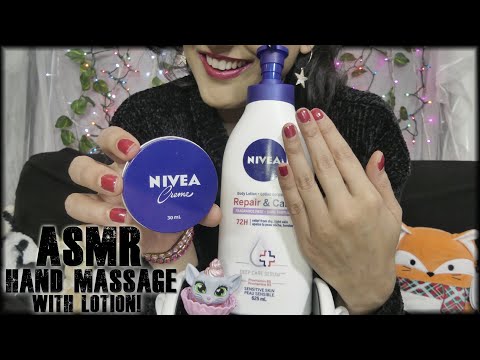 ASMR  Massage Hands With Lotion 3DIO BINAURAL (Tapping, Hand Movements, Hand Sounds)🧴