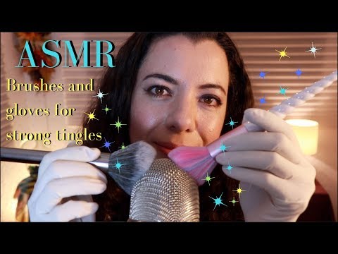 ASMR Brushes and gloves for strong tingles