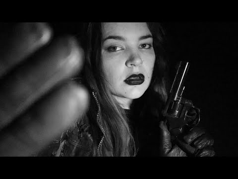 ASMR You're a Thief! Leather Coat and Gloves, Scalp Massage, Tapping [Binaural]