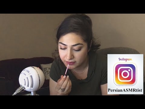 ASMR - Liquid lipstick application  - whispering and soft mouth sounds