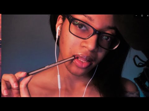 [ASMR] FAST & AGGRESSIVE PEN NOMS with MOUTH SOUNDS
