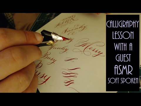 ASMR With A Friend - Calligraphy Lesson Soft Spoken