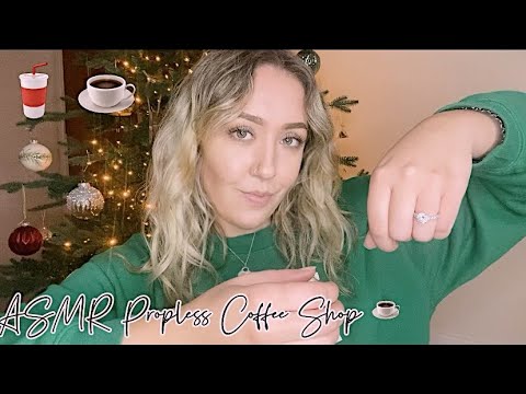 ASMR Propless Coffee Shop Roleplay (Visual and Audible Triggers)