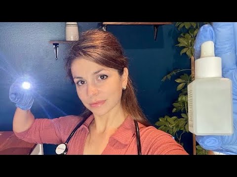 ASMR Nurse Exam in BED (Realistic Cranial Nerve Exam Ear Cleaning Eye Exam) Whispered Role-play
