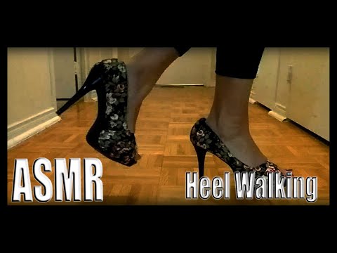 {ASMR} Walking on hard floor with heels