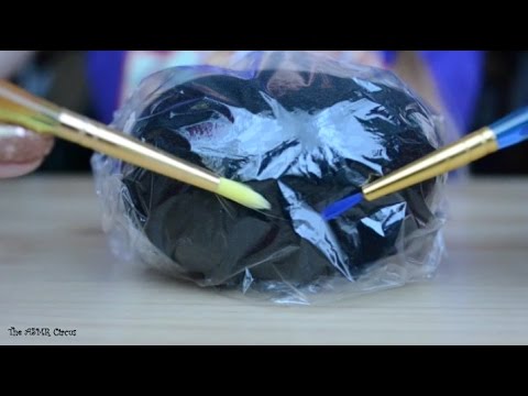ASMR Your Head in Saran Wrap . Super Crinkly Mic Brushing for Relaxation & Sleep
