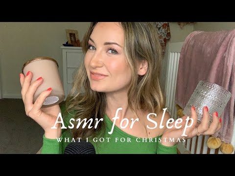 ASMR FOR SLEEP: What I Got For Christmas 2022! Whisper ramble, tapping, scratching