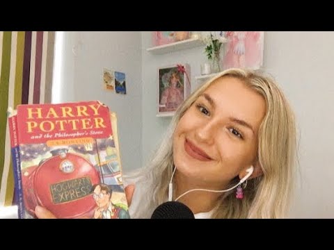 ASMR: Harry Potter book tapping, review and reading/inaudible whisper