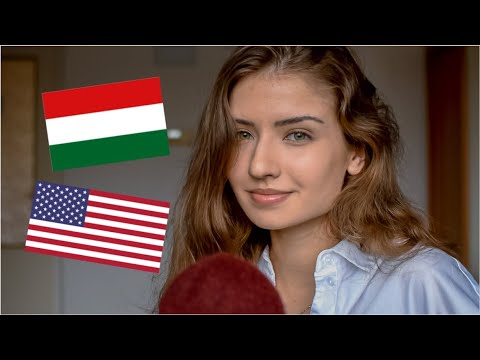 ASMR Closeup Whispering in two Languages/Hungarian and English