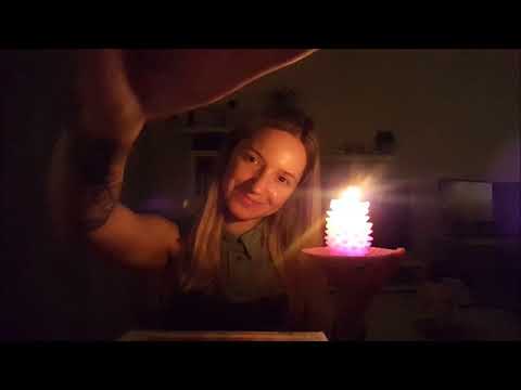ASMR - hand sounds and movements - english whispering -  relaxing with a special candle