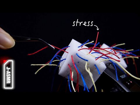 [ASMR]🧠ストレスの糸を脳から抜いてスッキリしましょう - Pulling Stress Strings from Your brain(No Talking)🧠