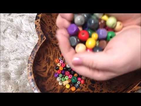 ASMR playing with wodden beads, no talking.