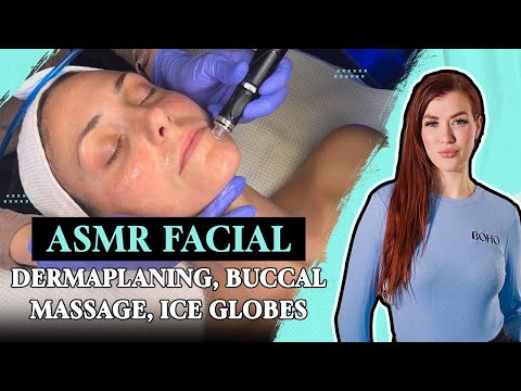 ASMR FACIAL | Dermaplaning, Buccal Massage, Ice Globes