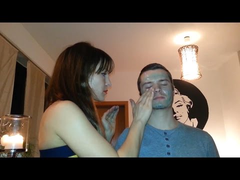 *ASMR* Peeling Face Mask / Face Massage - Some Nice Sounds For You *Female & Male