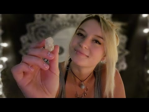 ASMR ~ Reiki Sleep Aide ~ Relaxation ~ Intense Tingles ~ Candle ~ Crystals~ Plucking~Finger Flutter