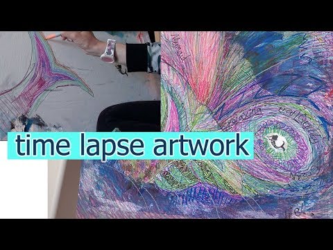 Ariel Artwork *time lapse* clicking/mouth sounds layered audio.