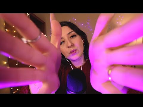 ASMR [First Video] MOUTH SOUNDS & HAND MOVEMENTS | Face Touching, Brushing |Sleepy Wet Mouth Sounds