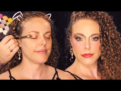 ASMR 💕 Makeup Glam, Smokey Met Gala Look, Corrina Rachel Pampered by Professional Makeup Artist 💕