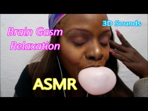 ASMR Chewing Bubble Gum 💦 {3D Sounds}
