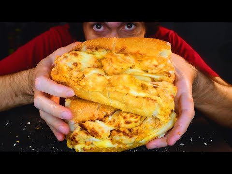 EXTRA CHEESY RED HOT CHICKEN WIITH MASHED POTATO AND FRENCH FRIED ONIONS ! * ASMR MUKBANG *