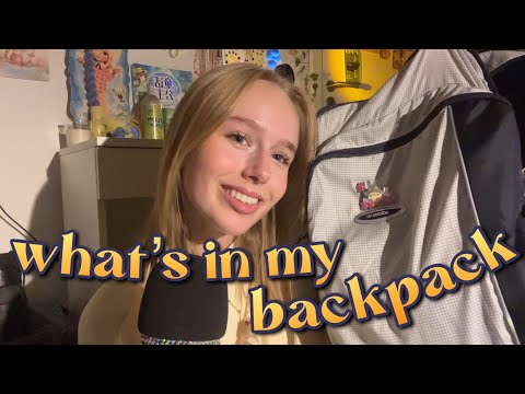 ASMR what’s in my backpack | assorted tapping and show and tell