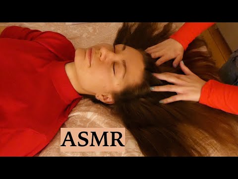 ASMR Stress Relief 💤 Helping Friend Relax After Busy Week (Face & Hair Brushing Sounds, No Talking)