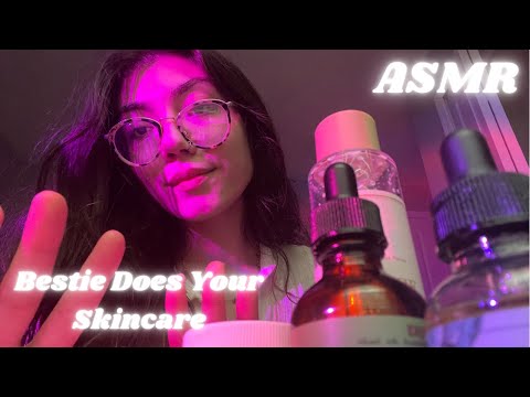 ASMR Doing Your Skincare ✨💓 Personal Attention, Hand Movements, Mouth Sounds +
