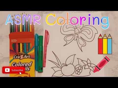 ASMR| Satisfying| Coloring 🎨, Chitchat + Video updates 😍| (Whispering, Tapping, & Gum chewing)
