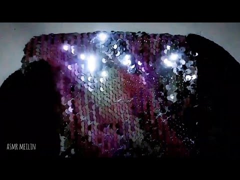 ASMR - Sequin Pillow sounds with lace gloves (no talking)