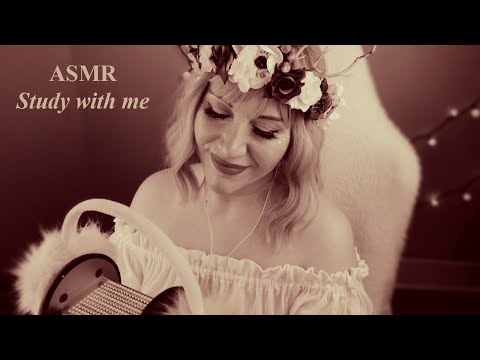 ASMR | Study with Me! • Pomodoro Technique (Ear massage, "Shhhh", Soft music)