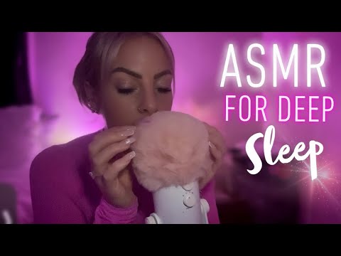 ASMR SUPER Clicky Whisper Gentle Mic Fluffing With Hand & Neck Touching For Sleep Aid