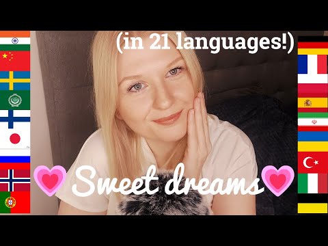 ASMR Whispering "Sweet dreams!* in YOUR language! 🥰*Scratching & Mouthsounds*