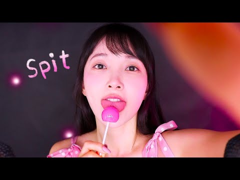 ASMR 이상하게 잠이오는 🍭 롤리팝 브러쉬 🍭 쫜득한 얼굴그리기 ( 후시녹음 낼름페인팅 )