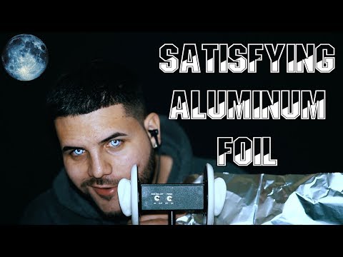 ASMR Satisfying Aluminum Foil Sounds (Crinkle Sounds, Fast Tapping, Ear Cupping, Tearing Sounds)