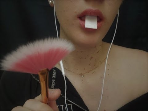 ASMR- lofi- Gum Chewing/ Mic Brushing (MOUTH SOUNDS)