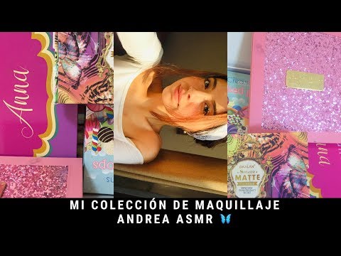 ASMR/ Mi colección de maquillaje/ Tapping/ Susurros/ Andrea ASMR 🦋