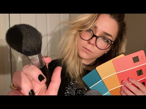 ASMR Painting Your Face Like a Canvas *colors, brushing, personal attention*