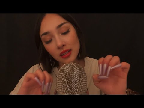 ASMR negative energy plucking with nail tapping