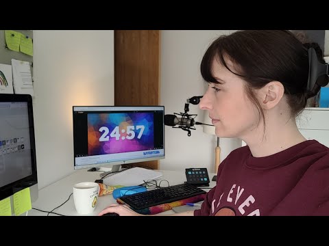 Work from home with me Pomodoro | no music | typing ASMR | paper shuffling ASMR