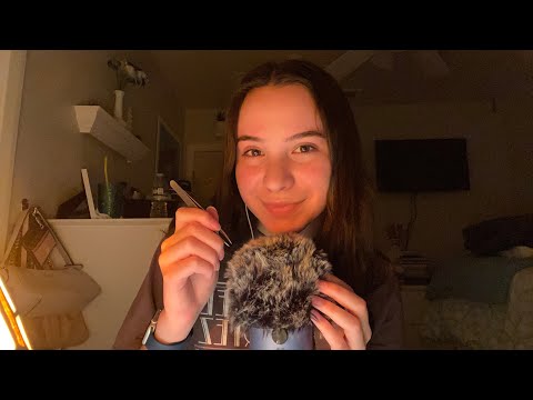 ASMR Hair Plucking/Positive Affirmations (Fluffy Mic Personal Attention)