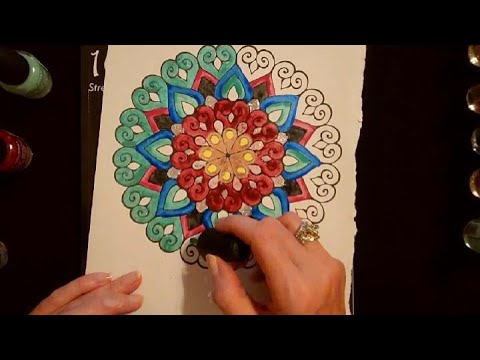 ASMR | Painting a Mandala With Dollar Tree Nail Polish (Whisper)