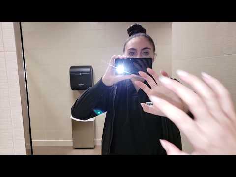 Doing ASMR in my College Bathroom ~ Tapping with Long Nails