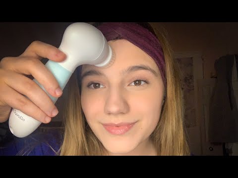 ASMR || Skincare routine - how I got rid of my acne || Duvolle Spin-Care ||