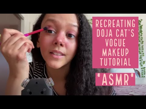 Recreating Doja Cat's Vogue Makeup Tutorial *ASMR*