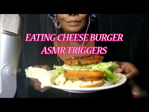 Mukbang Eating Burger ASMR (Request) CHOCOLATE COOKIE