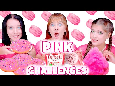 ASMR Eating Only Food Color | Pink Food Challenges Party by LiLiBu