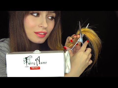 ASMR * CUTTING MY SPLIT ENDS * Multilayered relaxing sounds * NO TALKING